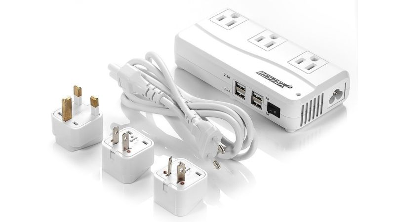 Adaptador internacional de viajes Bestek 200W, $25 con cĂłdigo SK2RMLYO